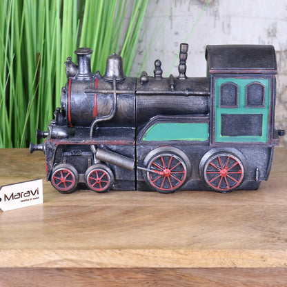 Mahun Steam Model Train Bookends - Both Halves Together