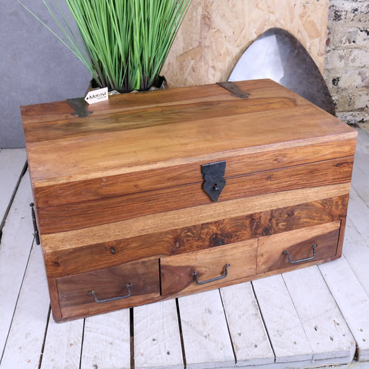 Large Wooden Storage Chest - Main Image