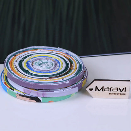 Kauli Set of 3 Recycled Paper Coasters - Pile of Coasters