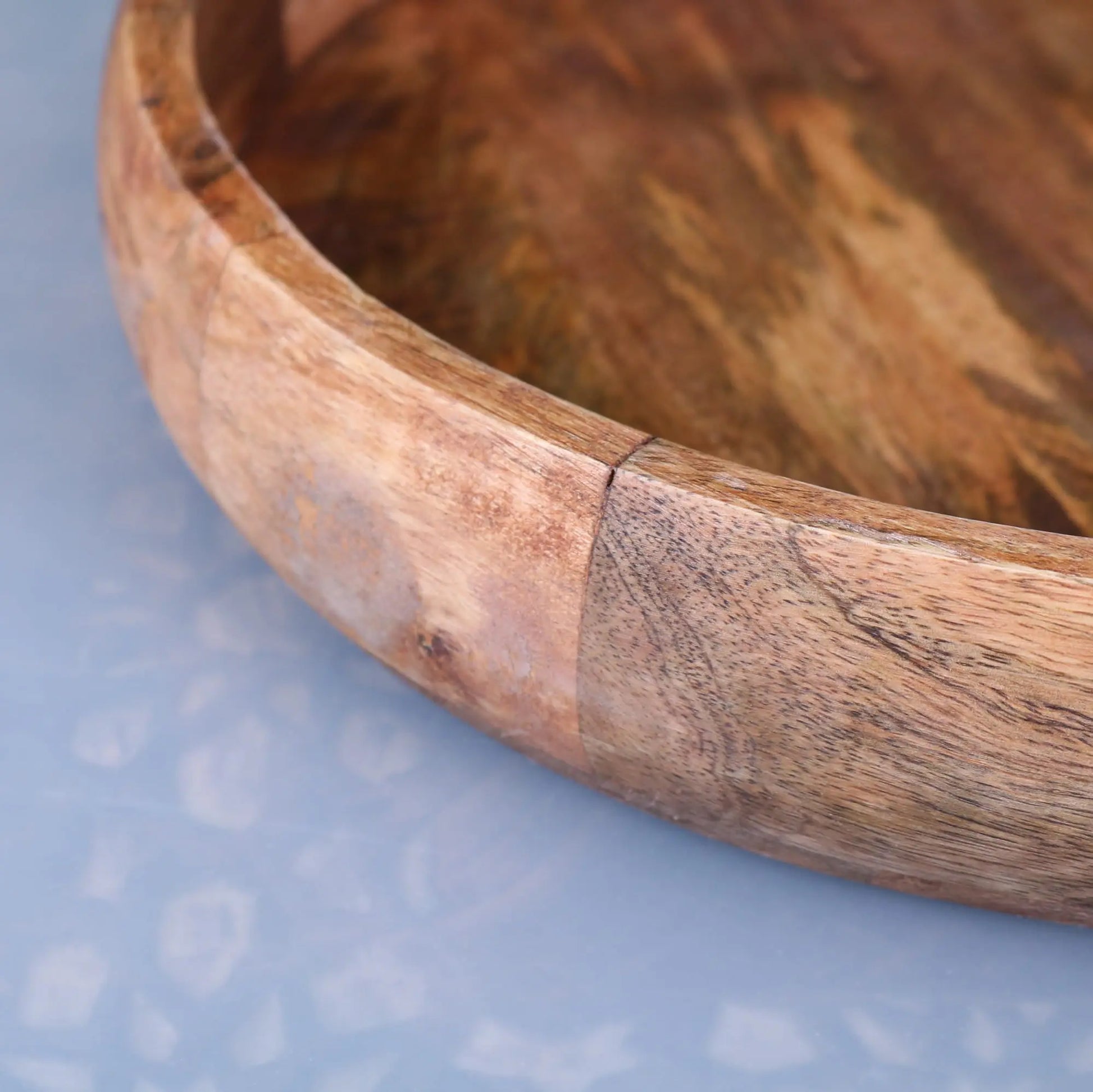 Segti Wooden Fruit Wood Bowl Tray - Closeup of Edge 2