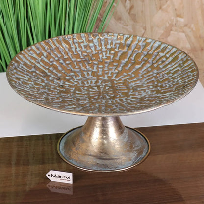 Barati Decorative Bowl on Stand Antique Gold - Main Image
