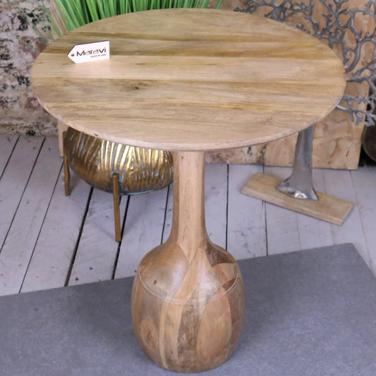 Majuli Mango Wood Large Side Table - Main Image