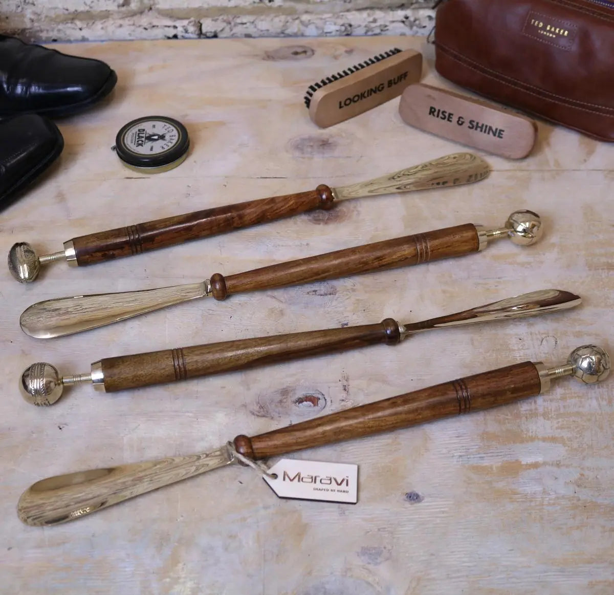 Kalanka Long Shoe Horn Wooden Brass Sports Ball Main Image