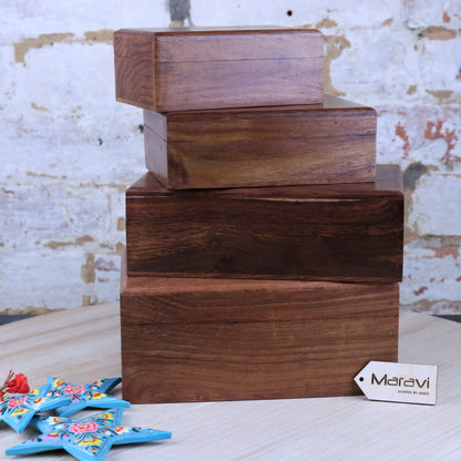 Khalka Plain Wooden Storage Boxes Main Image